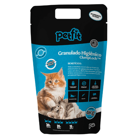 Granulado Higiênico PetFit - com Bicarbonato de Sódio 4 kg Granulado Higiênico PetFit - com Bicarbonato de Sódio 4 kg
