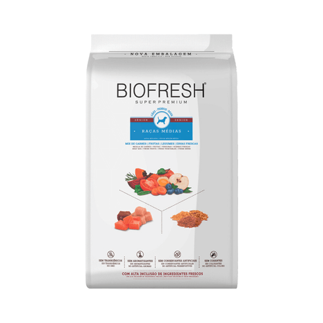 Ração Biofresh para Cães Sênior de Raças Médias 10,1 kg Ração Biofresh para Cães Sênior de Raças Médias 10,1 kg