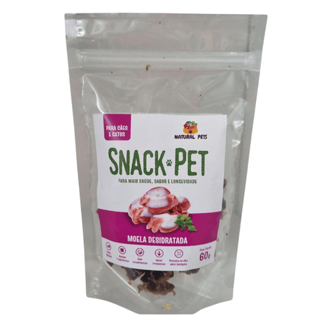 Snack Natural Pets Moela Desidratada 60gr