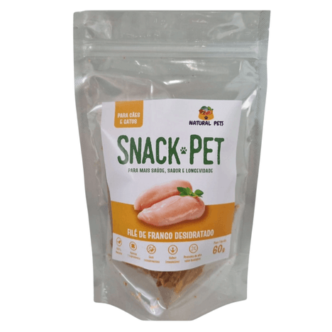 Snack Natural Pets Filé de Frango Desidratado 60gr