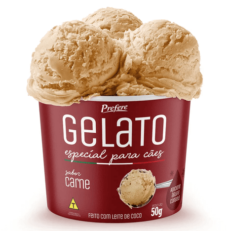 Sorvete Gelato para cães sabor Carne 50g