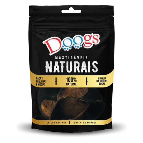 Casco Bovino Doogs para Cães com 3unidades Casco Bovino Doogs para Cães com 3unidades