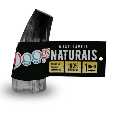 Chifre Bovino Doogs para Cães 1 Unidade Chifre Bovino Doogs para Cães 1 Unidade