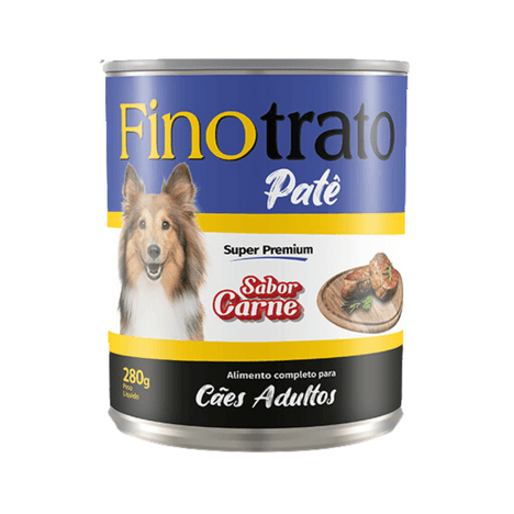 Patê em Lata Finotrato para Cães Adultos Sabor Carne 280gr