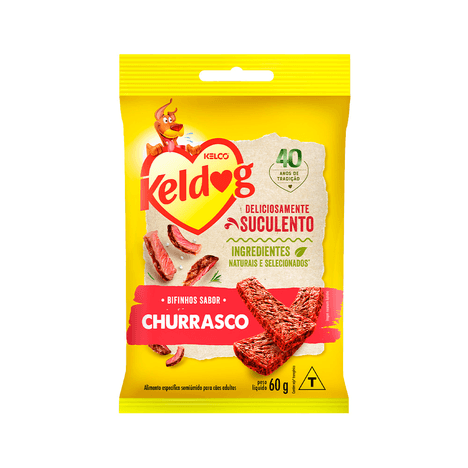 Bifinho Keldog para Cães Adultos Sabor Churrasco 60gr