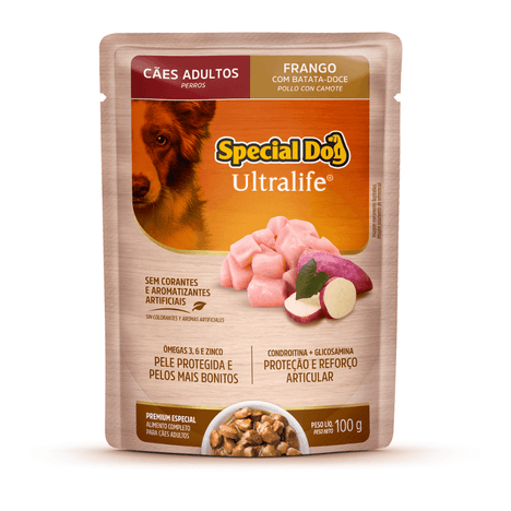 Sachê Special Dog Ultralife para Cães Adultos Sabor Frango com Bata-Doce 100g