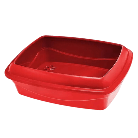 Bandeja Higiênica Pet Injet Plus Com Borda Vermelho