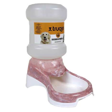 Bebedouro Automático Truqys Pets Mármore Carrara Rose para Cães e Gatos