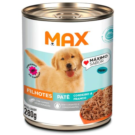 Patê Max Cães Filhotes Sabor Frango e Cordeiro 280g