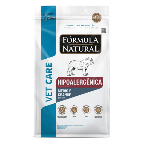 Ração Fórmula Natural Vet Care Hipoalergênica para Cães de Porte Médio e Grande 10,1kg