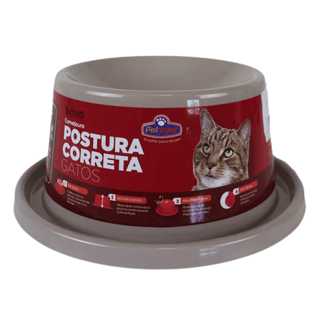 Comedouro Postura Correta Design AntiFormiga para Gatos Nude Pet Injet
