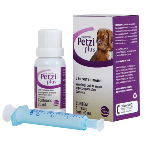 Petzi Plus Suspensão Ceva 20ml Petzi Plus Suspensão Ceva 20ml