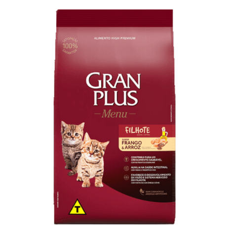 Ração GranPlus Menu Para Gatos Filhotes Sabor Frango e Arroz 10,1 kg Ração GranPlus Menu Para Gatos Filhotes Sabor Frango e Arroz 10,1 kg