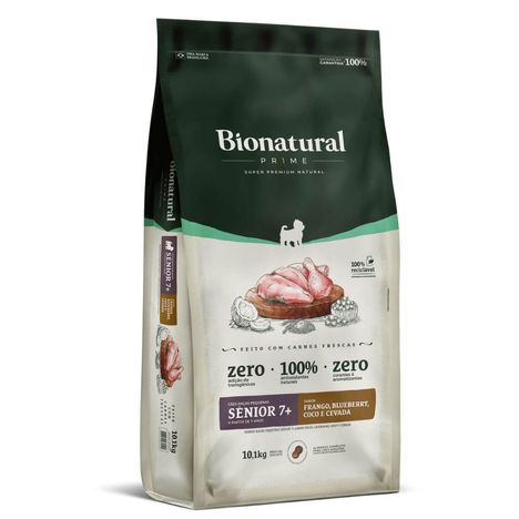 Ração Bionatural Prime Cães de Raças Pequenas Sênior 7+ Frango 10,1kg