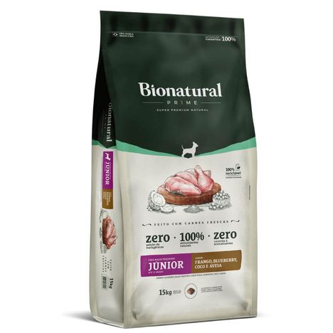 Ração Bionatural Prime Cães de Raças Pequenas Júnior Frango 15 kg Ração Bionatural Prime Cães de Raças Pequenas Júnior Frango 15 kg