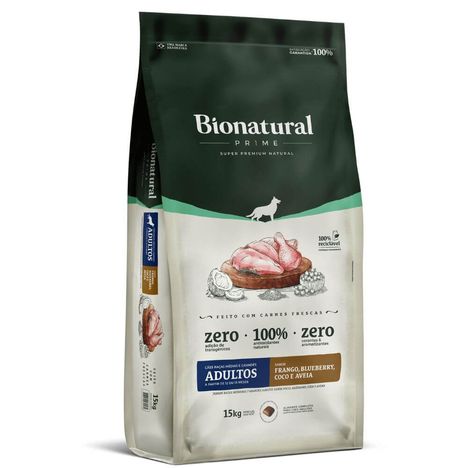 Ração Bionatural Prime Cães de Raças Médias e Grandes Adultos Frango 15kg