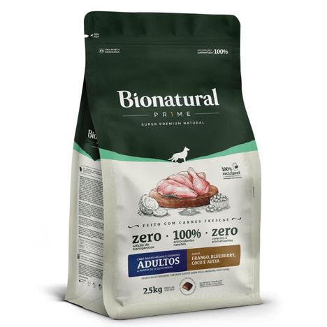 Ração Bionatural Prime Cães Raças Médias e Grandes Adultos Frango 2,5 kg Ração Bionatural Prime Cães Raças Médias e Grandes Adultos Frango 2,5 kg
