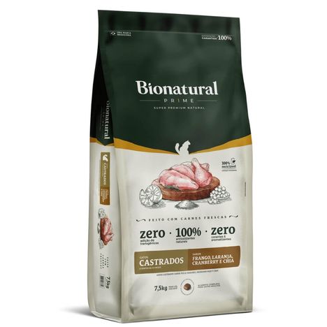 Ração Bionatural Prime Gatos Castrados Frango 7,5kg