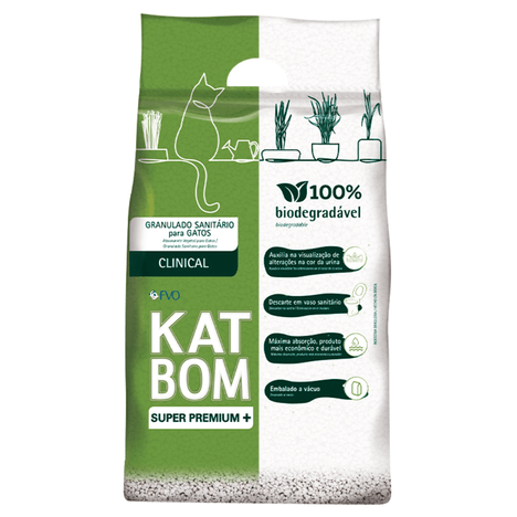 Granulado Higiênico Kat Bom Clinical para Gatos 3 kg Granulado Higiênico Kat Bom Clinical para Gatos 3 kg