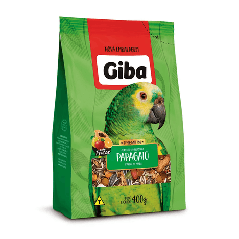 Alimento Giba Mix com Frutas para Papagaio 400g Alimento Giba Mix com Frutas para Papagaio 400g