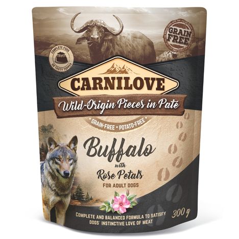 Carnilove Dog Pouch Patê Búfalo com Pétalas de Rosas 300g Carnilove Dog Pouch Patê Búfalo com Pétalas de Rosas 300g