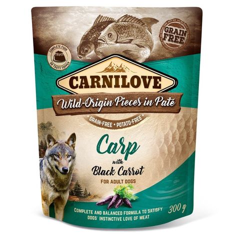 Carnilove Dog Pouch Patê Carpa com Cenoura Negra 300g