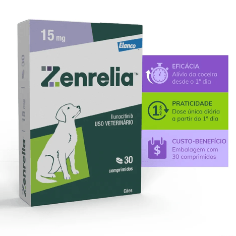 Zenrelia 15mg Antialérgico para Cachorro 30 comprimidos