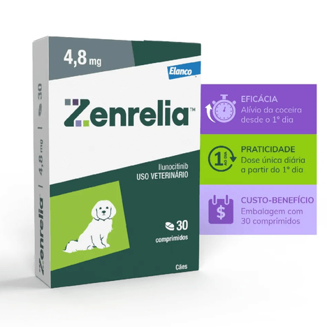 Zenrelia 4,8mg Antialérgico para Cachorro 30 comprimidos