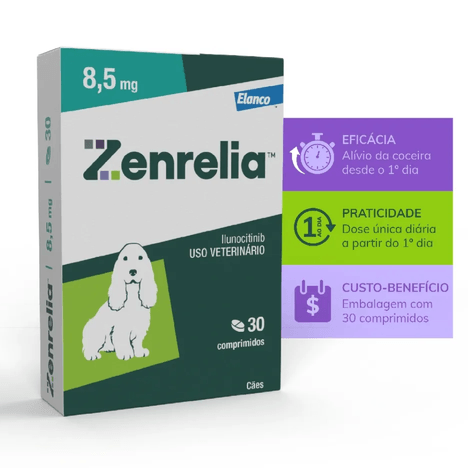 Zenrelia 8,5mg Antialérgico para Cachorro 30 comprimidos