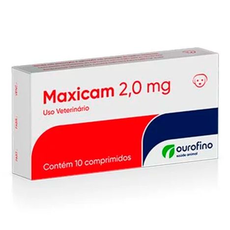 Maxicam Ourofino 2mg blister com 10 Comprimidos