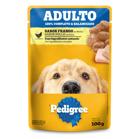 Ração Úmida Pedigree Sachê Sabor Frango ao Molho para Cães Adultos 100g