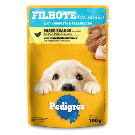 Ração Úmida Pedigree Sachê Sabor Frango ao Molho para Cães Filhotes 100g