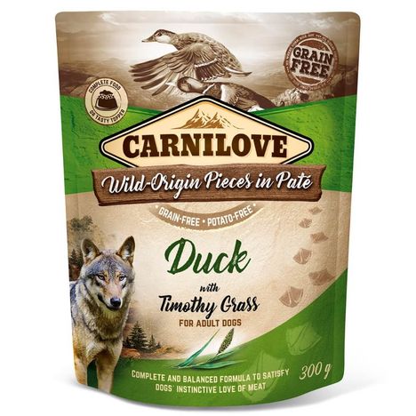 Carnilove Dog Pouch Patê Pato com Timothy Grass 300g