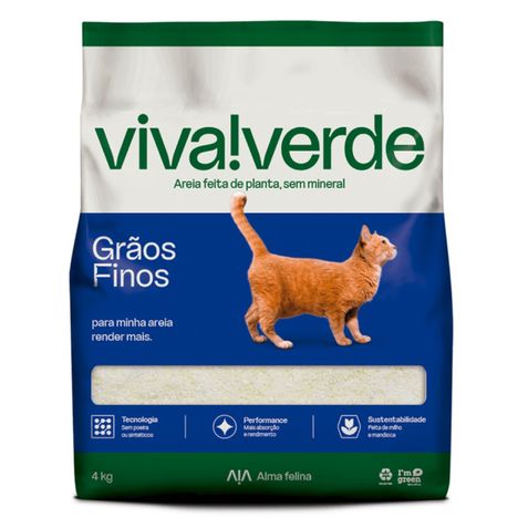 Areia Higiênica Viva Verde Grãos Finos - 10kg