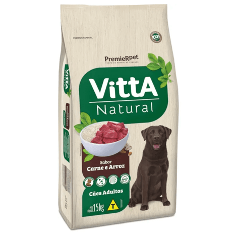Ração Vitta Natural Cães Adultos Carne & Arroz 15 kg Ração Vitta Natural Cães Adultos Carne & Arroz 15 kg