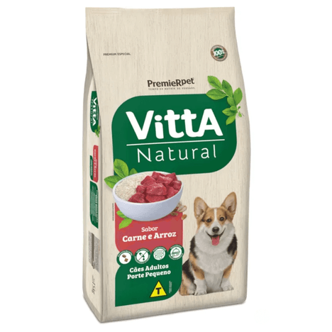 Ração Vitta Natural Cães Adultos Porte Pequeno Carne & Arroz 3 kg Ração Vitta Natural Cães Adultos Porte Pequeno Carne & Arroz 3 kg