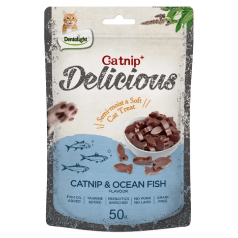 Petisco Natural Para Gatos Catnip Sabor Peixe do Oceano 50gr