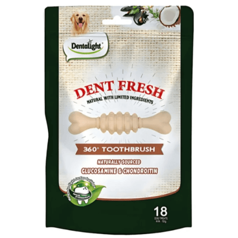 Petisco Natural para Cães Dent Fresh Sabor Coco + Glucosamina + Condroitina 150gr