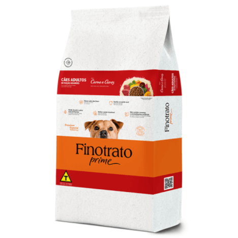Ração Finotrato Prime Sabor Carne e Arroz para Cães Adultos de Porte Grande 20 kg Ração Finotrato Prime Sabor Carne e Arroz para Cães Adultos de Porte Grande 20 kg