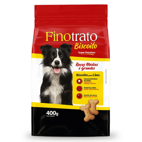 Biscoito Finotrato para Cães Adulto de Porte Médias e Grandes 400gr