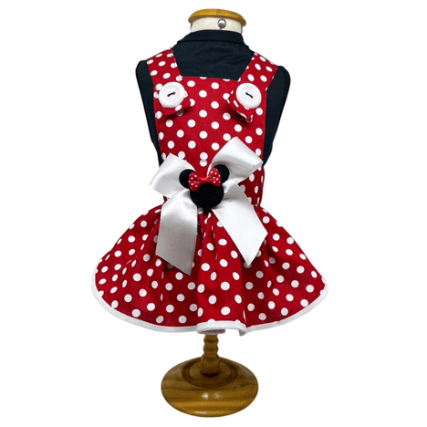 Vestido Fantasia com Estampa Jardineira Minnie G Vestido Fantasia com Estampa Jardineira Minnie G