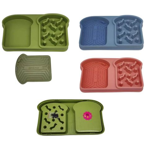 Comedouro Lento Duplo Bread - Bom Amigo Comedouro Lento Duplo Bread - Bom Amigo