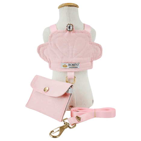 Coleira Peitoral Realeza Rosa M Coleira Peitoral Realeza Rosa M