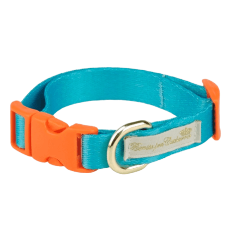 Coleira em Seda Azul Piscina M Coleira em Seda Azul Piscina M