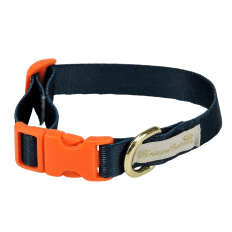 Coleira em Seda Marinho P Coleira em Seda Marinho P