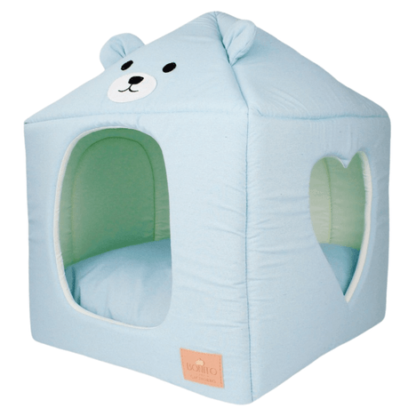 Casinha e Cama Coração Ursinho Azul