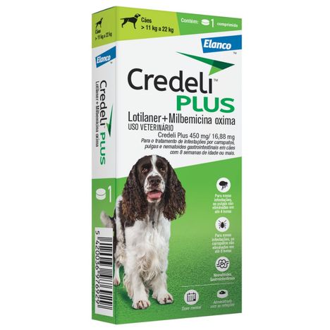 Antipulgas Credeli Plus Cães 11kg a 22kg 1 comprimido