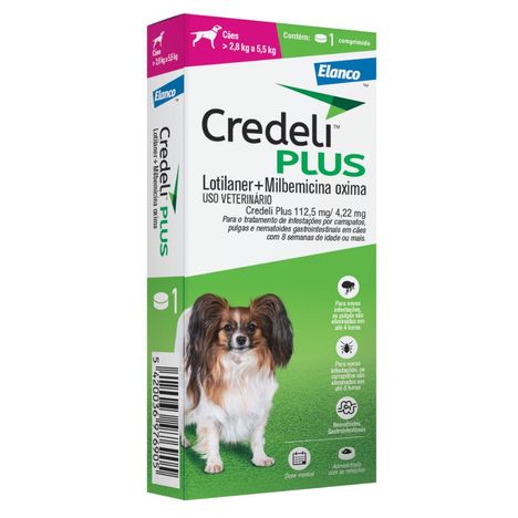 Antipulgas e Carrapatos Credeli Plus de 2,8kg á 5,5kg com 1 Comprimido Antipulgas e Carrapatos Credeli Plus de 2,8kg á 5,5kg com 1 Comprimido