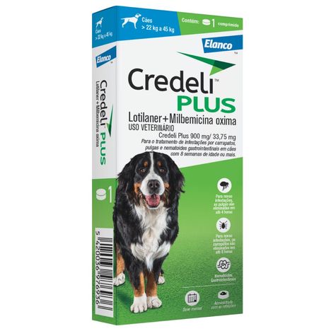 Antipulgas e Carrapatos Credeli Plus de 22kg á 45kg com 1 Comprimido Antipulgas e Carrapatos Credeli Plus de 22kg á 45kg com 1 Comprimido