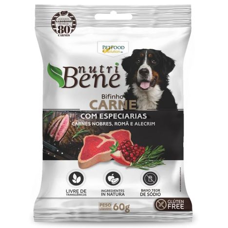 Bifinho Nutri Bene Carne com Especiarias para Cães 60g Bifinho Nutri Bene Carne com Especiarias para Cães 60g